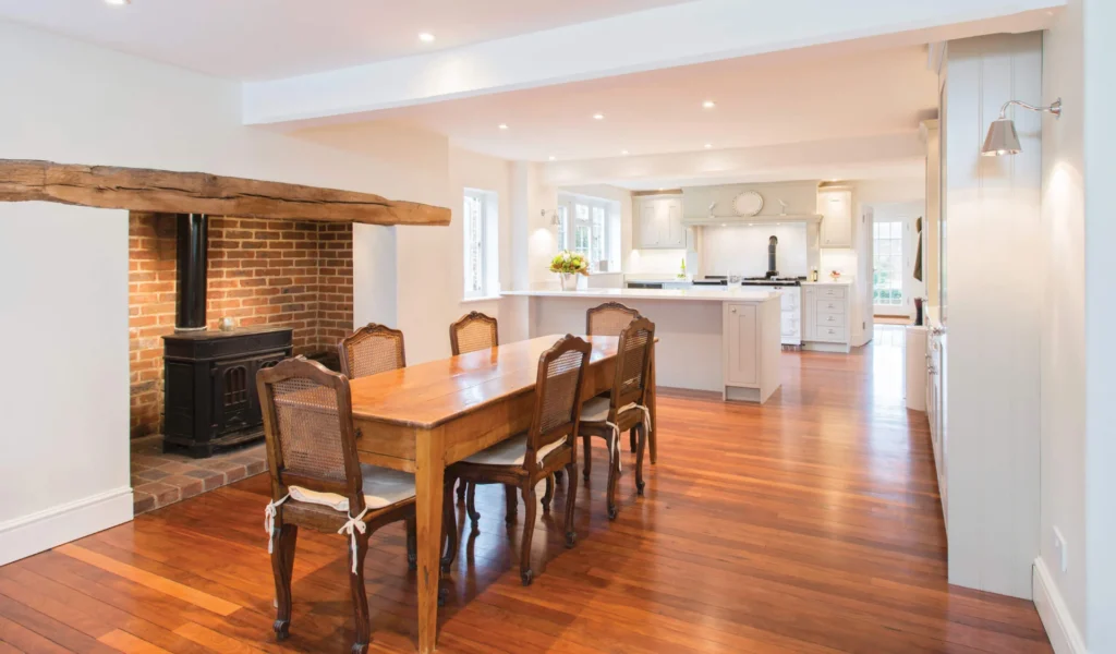 Country style kitchen and dining table